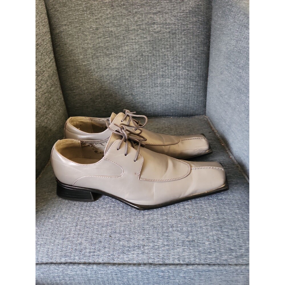 Amali Men's Gray Lace-Up Dress Shoes Size 9.5